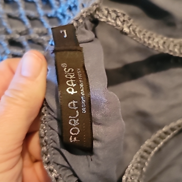 STUNNING GREY CROCHET STRETCHY DRESS - Picture 6 of 7